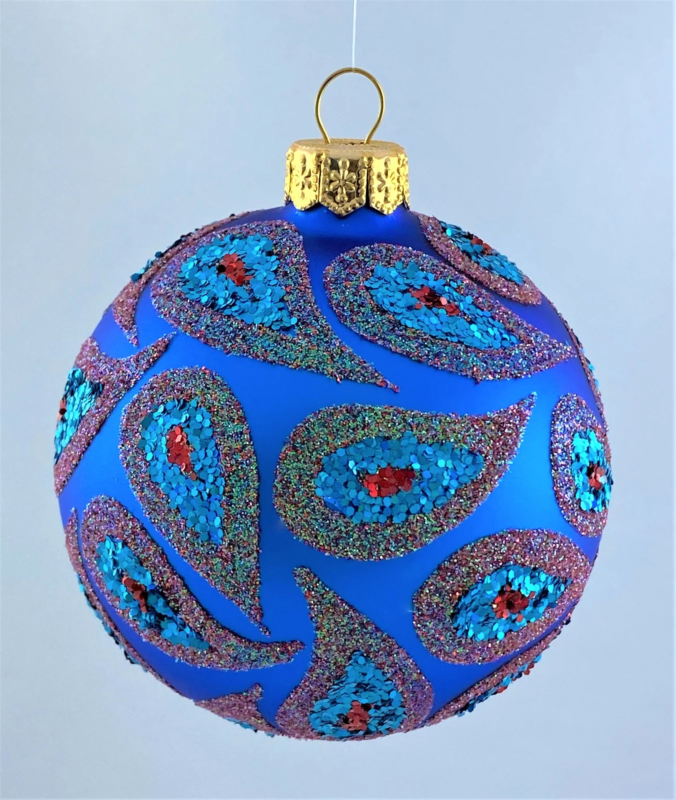 GMC Kugel Preussischblau mit Paisley-Muster