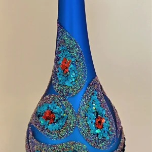 GMC Langer Tropfen Preussischblau mit Paisley-Muster