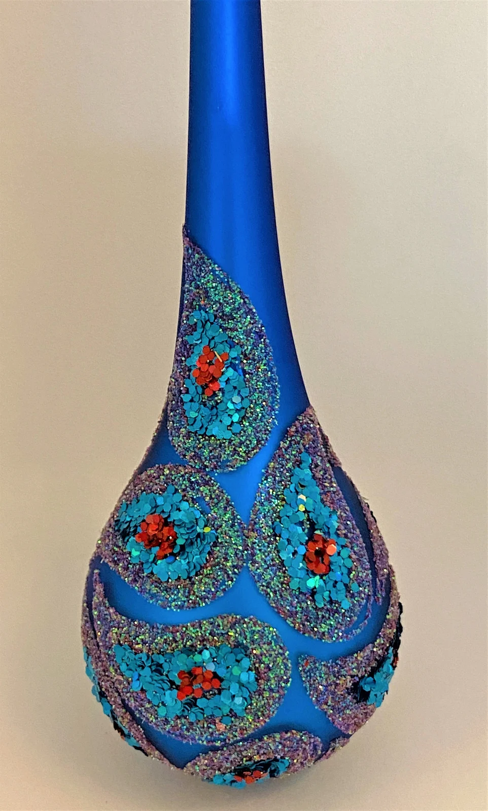 GMC Langer Tropfen Preussischblau mit Paisley-Muster