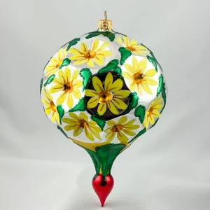 Wiktoria Grosse Kugel mit gelbem Blüten-Motiv