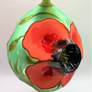 Wiktoria Grosse Kugel mit Mohnblumen-Motiv