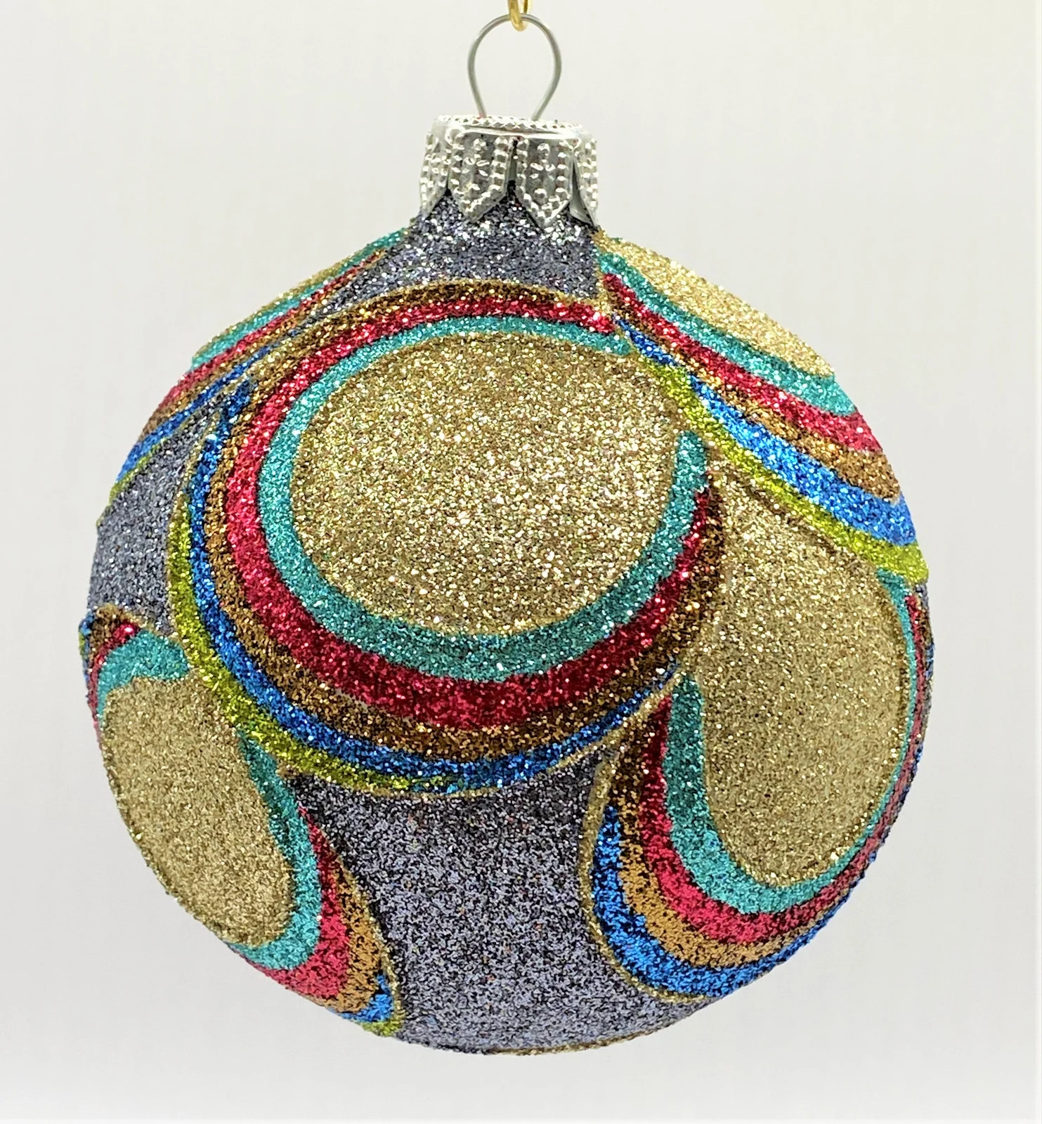 Dagmara Bunte Kugel im 70er Jahre Look mit Kreis-Muster