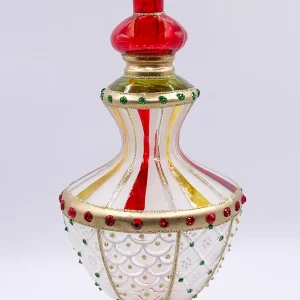 GlitterLab Laternenform transparent mit aufwändigem Dekor, GlitterLab