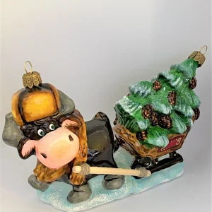 Atlas Der Büffel bringt den Christbaum mit dem Schlitten, ATLASART
