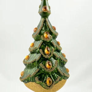 Wiktoria Weihnachtsbaum mit goldenen Schmucksteinen