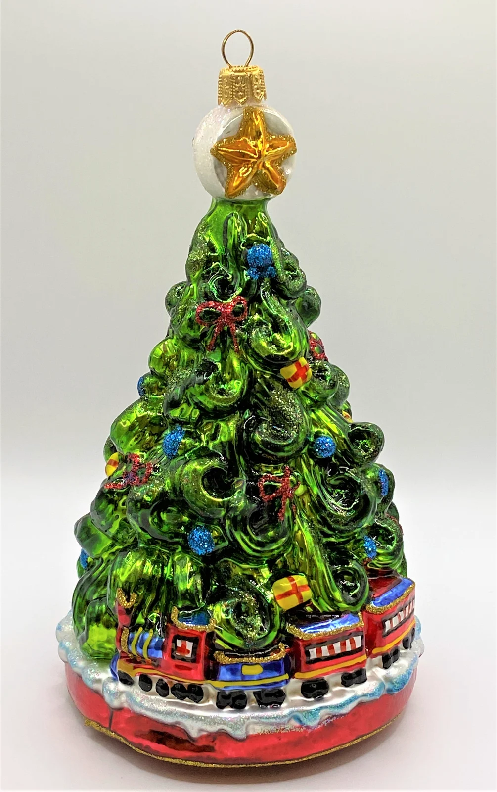 Glassware Christbaum mit Weihnachts-Zug