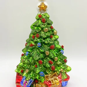 Glassware Weihnachtsbaum mit vielen Geschenken darunter
