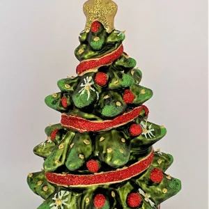 Komozja Christbaum mit roten Kugeln und rotem Band, KOMOZJA MOSTOWSKI