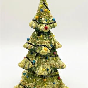 Komozja Tief verschneiter Christbaum mit bunten Lichtern, KOMOZJA MOSTOWSKI