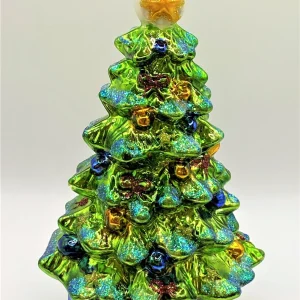 Glassware Weihnachtsbaum im Topf mit Geschenken