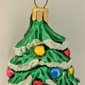 Oberfränkische Kleiner Weihnachtsbaum mit bunten Christbaumkugeln