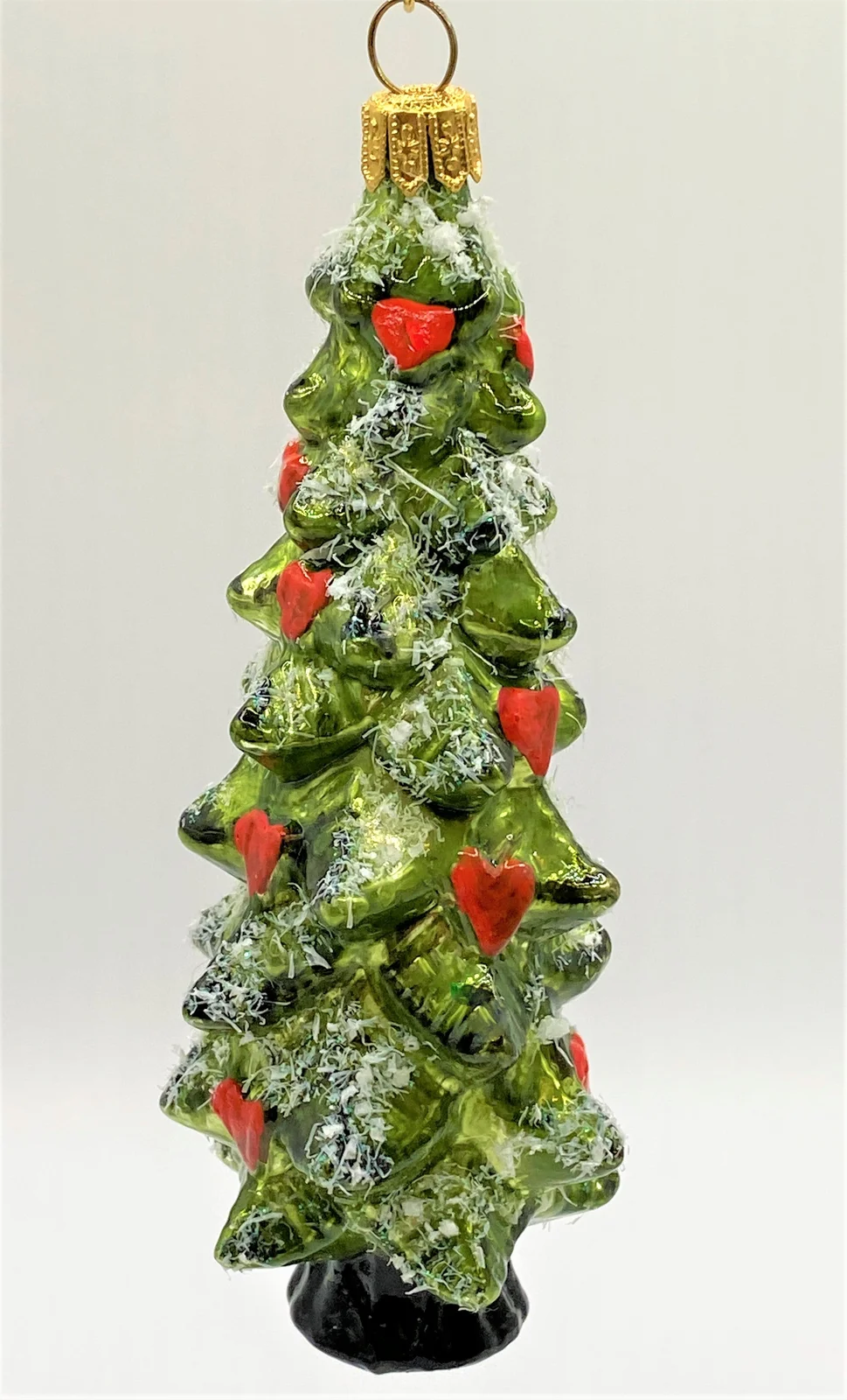 Koronex Schmaler Weihnachtsbaum mit roten Herzen dekoriert