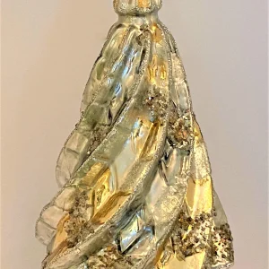 Glassware Kubistischer Weihnachtsbaum, silber gold