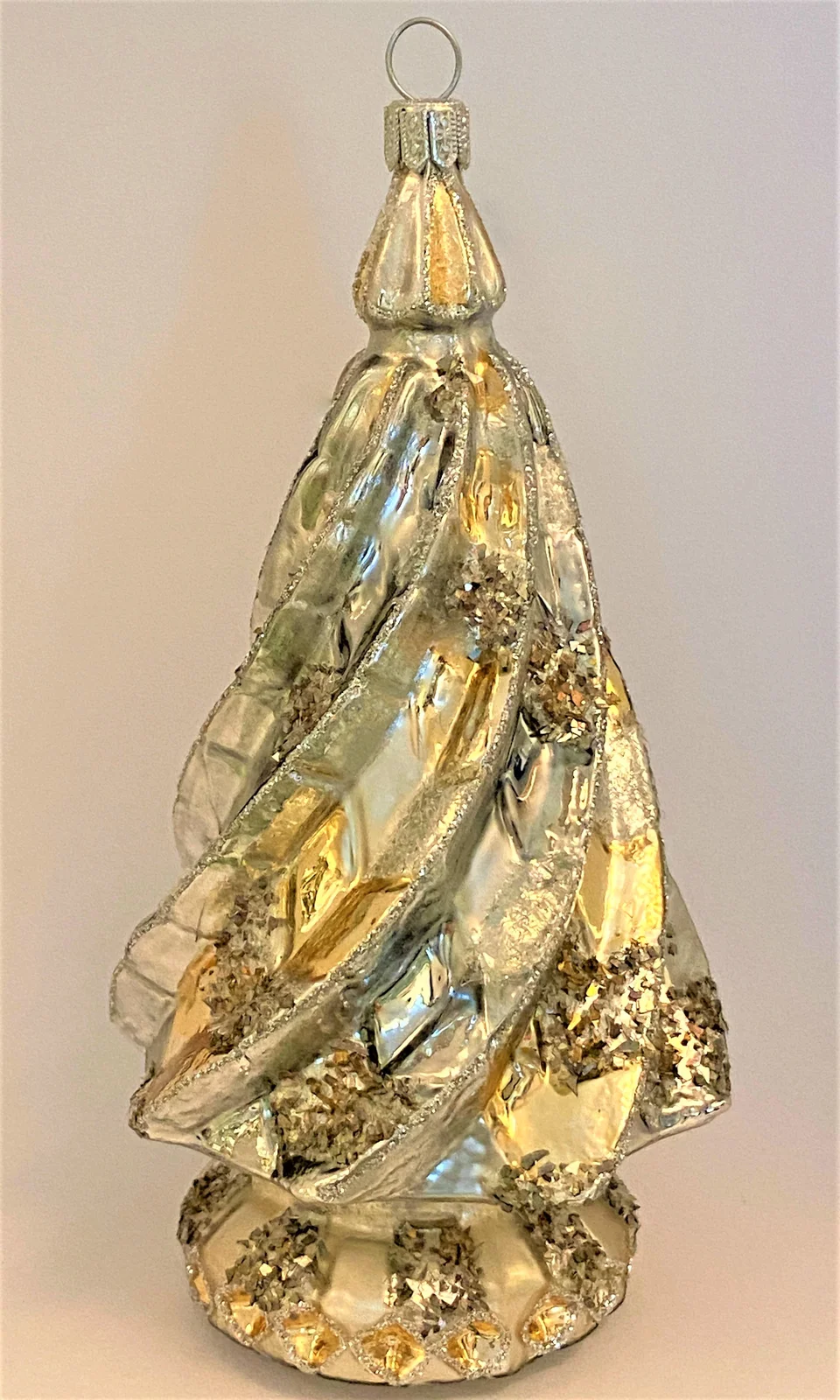Glassware Kubistischer Weihnachtsbaum, silber gold