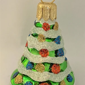 Glaspol Kleiner Christbaum mit bunten Kugeln