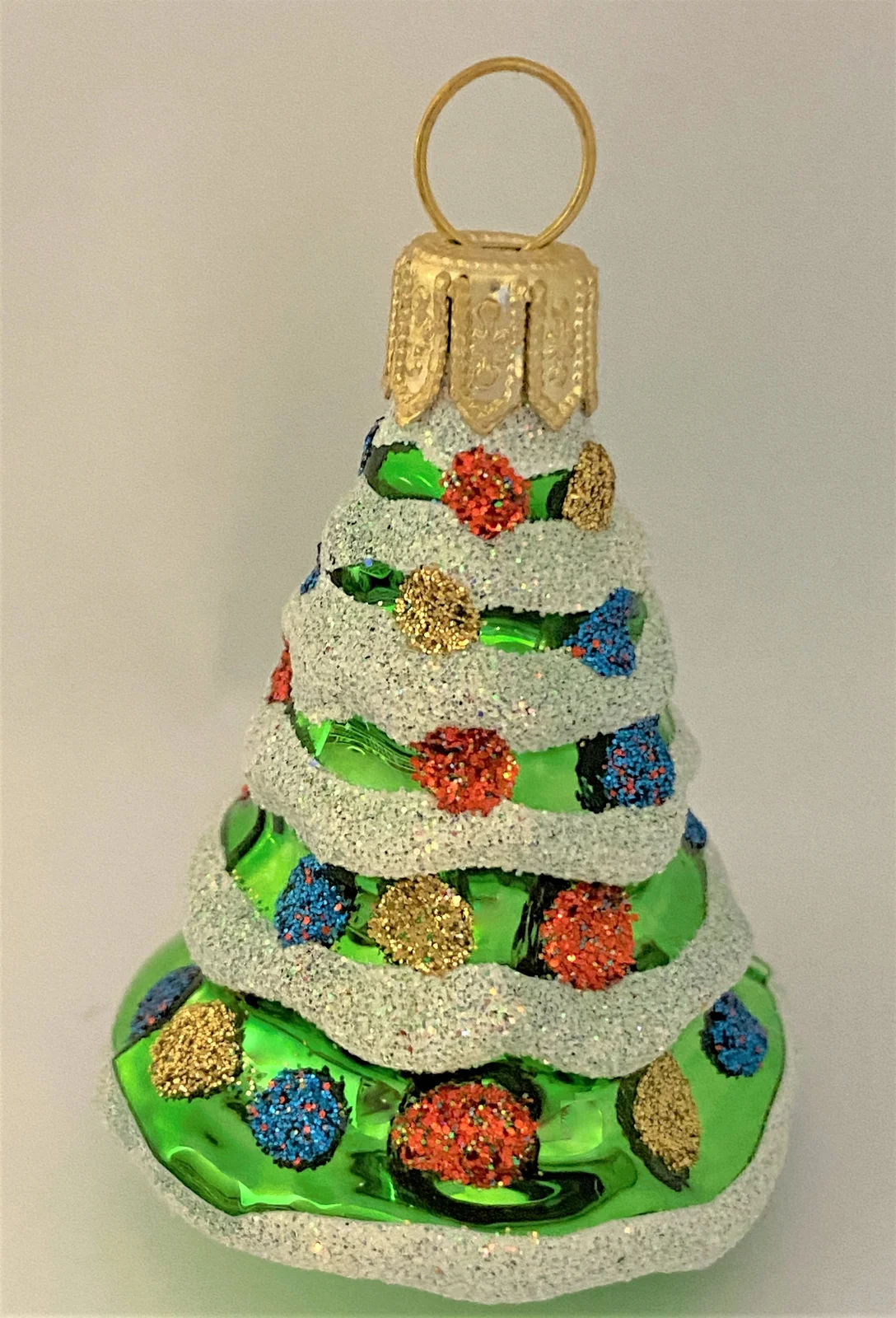 Glaspol Kleiner Christbaum mit bunten Kugeln
