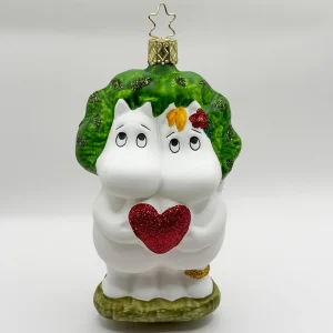 Inge-Glas Moomin und Snorkfräulein mit Herz