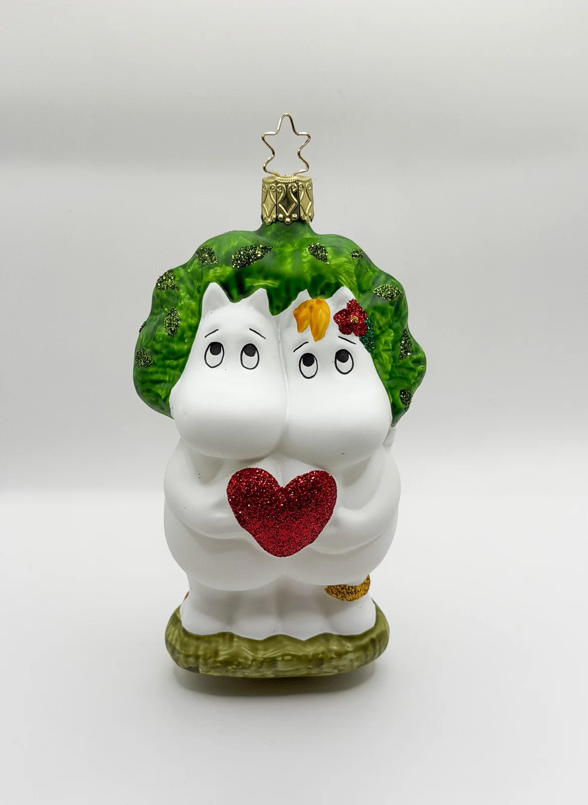 Inge-Glas Moomin und Snorkfräulein mit Herz