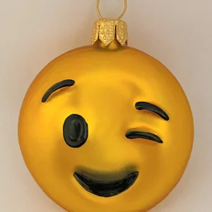 Glaspol Kleiner Zwinker Smiley, Emojis