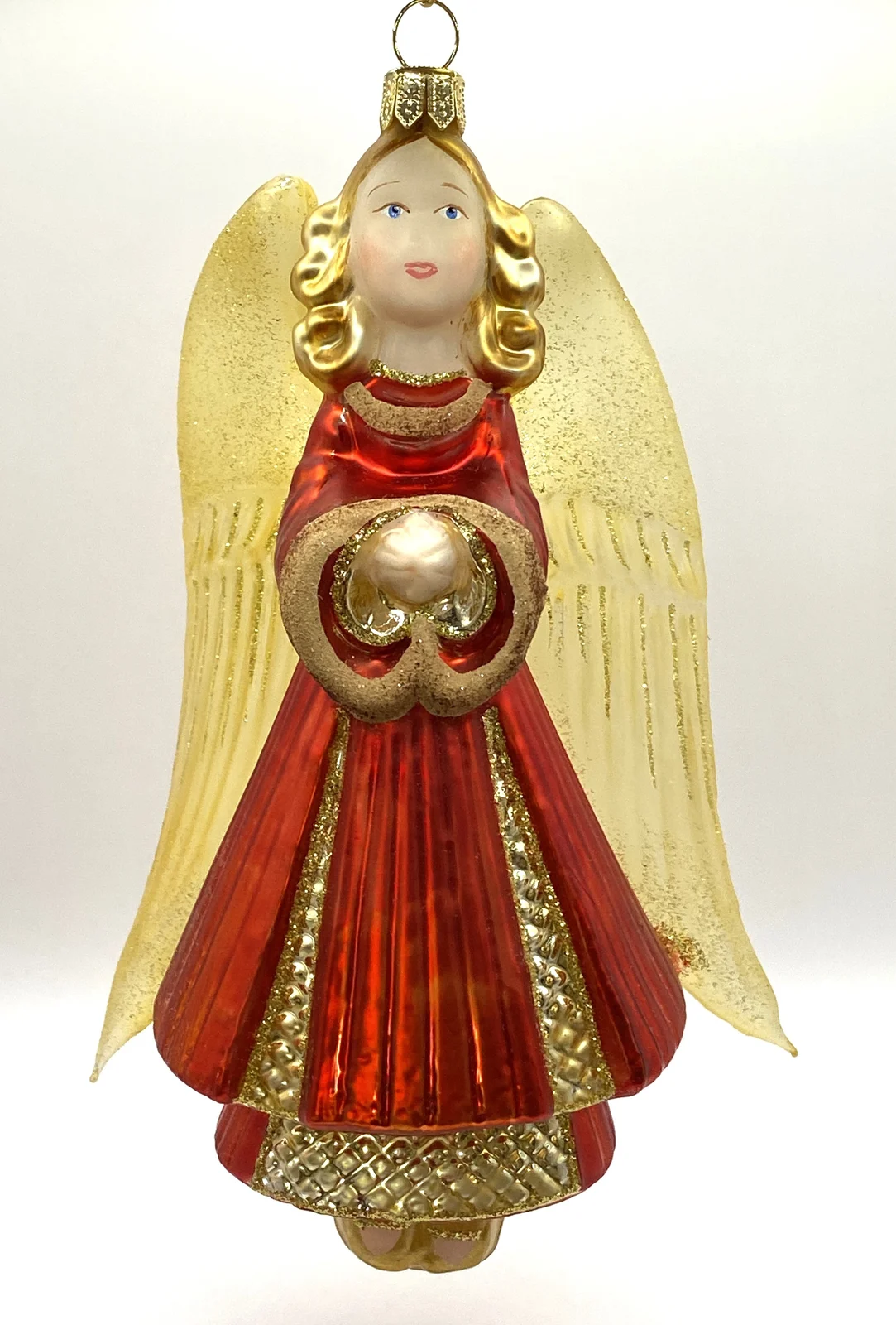 Komozja Schwebender Engel mit goldenen transparenten Flügeln, KOMOZJA MOSTOWSKI