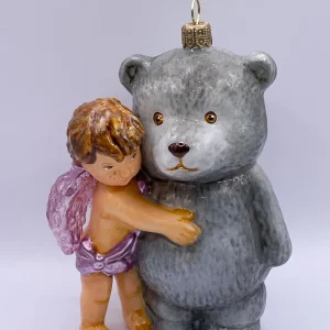 Atlas Der kleine Engel umarmt den Grossen grauen Teddy- Bär, AtlasArt