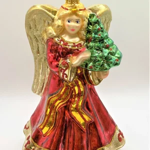 Glassware Engel mit Christbaum