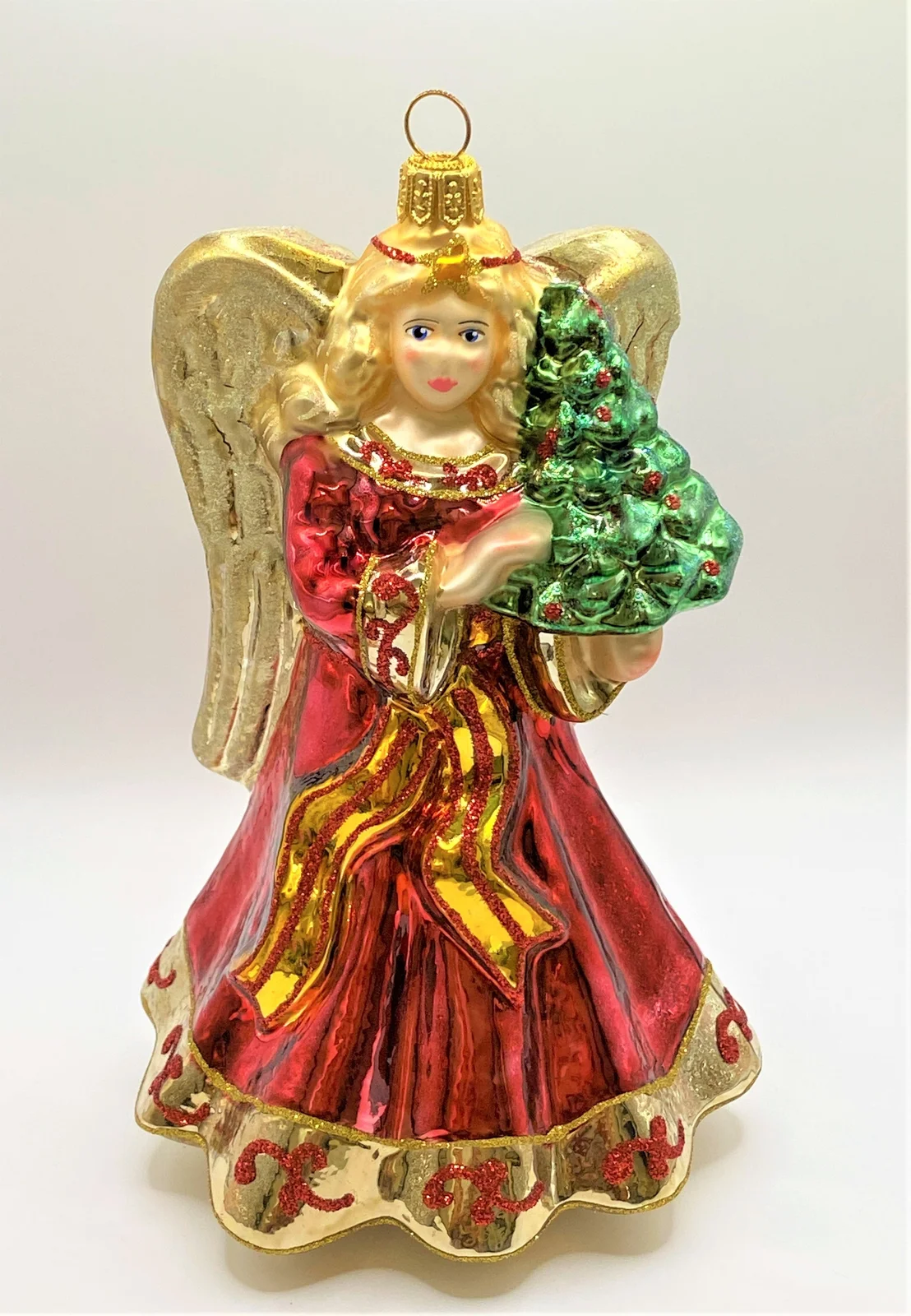 Glassware Engel mit Christbaum