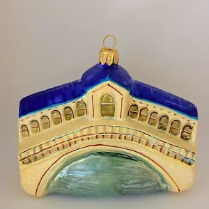 Wiktoria Rialto-Brücke von Venedig mit blauem Dach