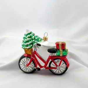 Impuls Damen-Fahrrad mit Christbäumchen im Körbchen