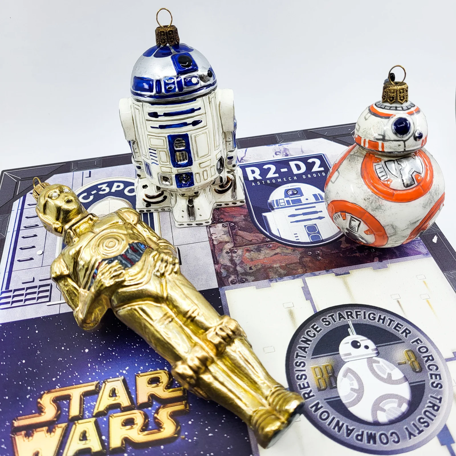 Atlas BB-8,  C-3PO und R2-D2 von Star Wars, 3er Set, in Holzbox, AtlasArt