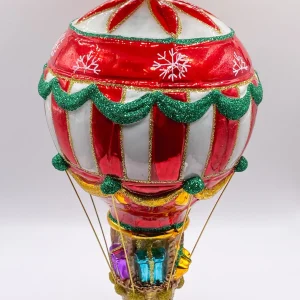 Glassware Grosser Heissluftballon mit Geschenken, Montgolfier
