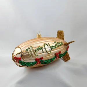 Hanco Grosser goldener Zeppelin weihnachtlich geschmückt