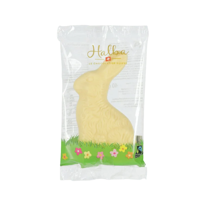 Schokohase sitzend (Weiss)