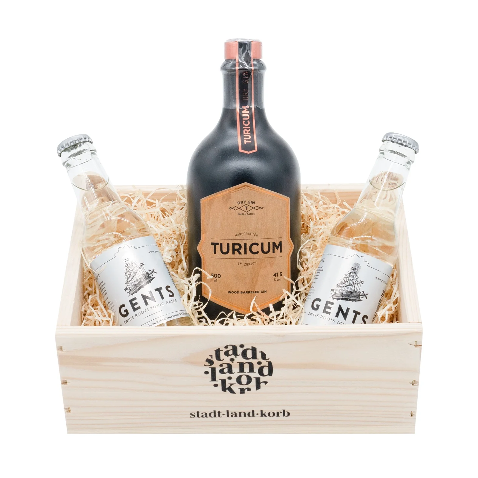 Turicum Wood Barreled Gin Geschenkkorb