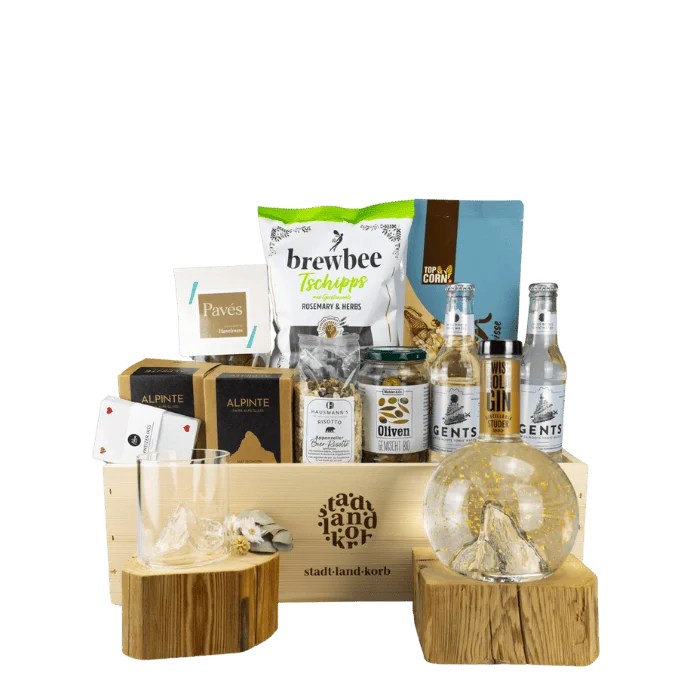Swiss Gold Gin Premium Geschenkkorb