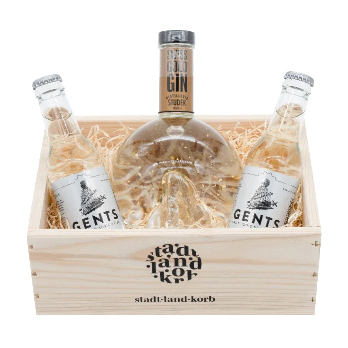 Swiss Gold Gin Geschenkkorb