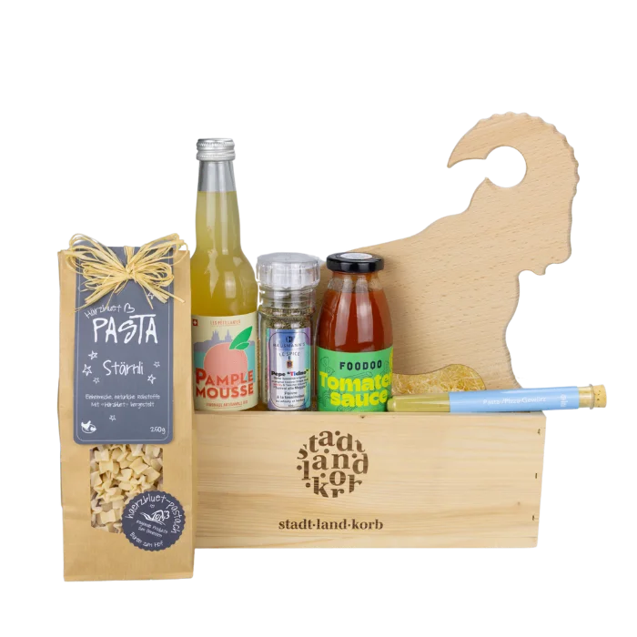 Steinbock Apérobrett Geschenkkorb