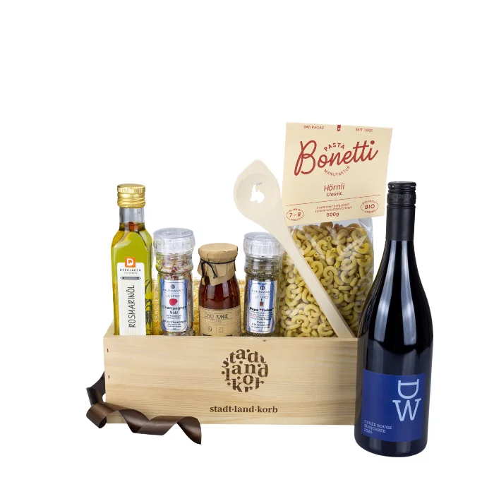 Rotwein Dinner Geschenkkorb
