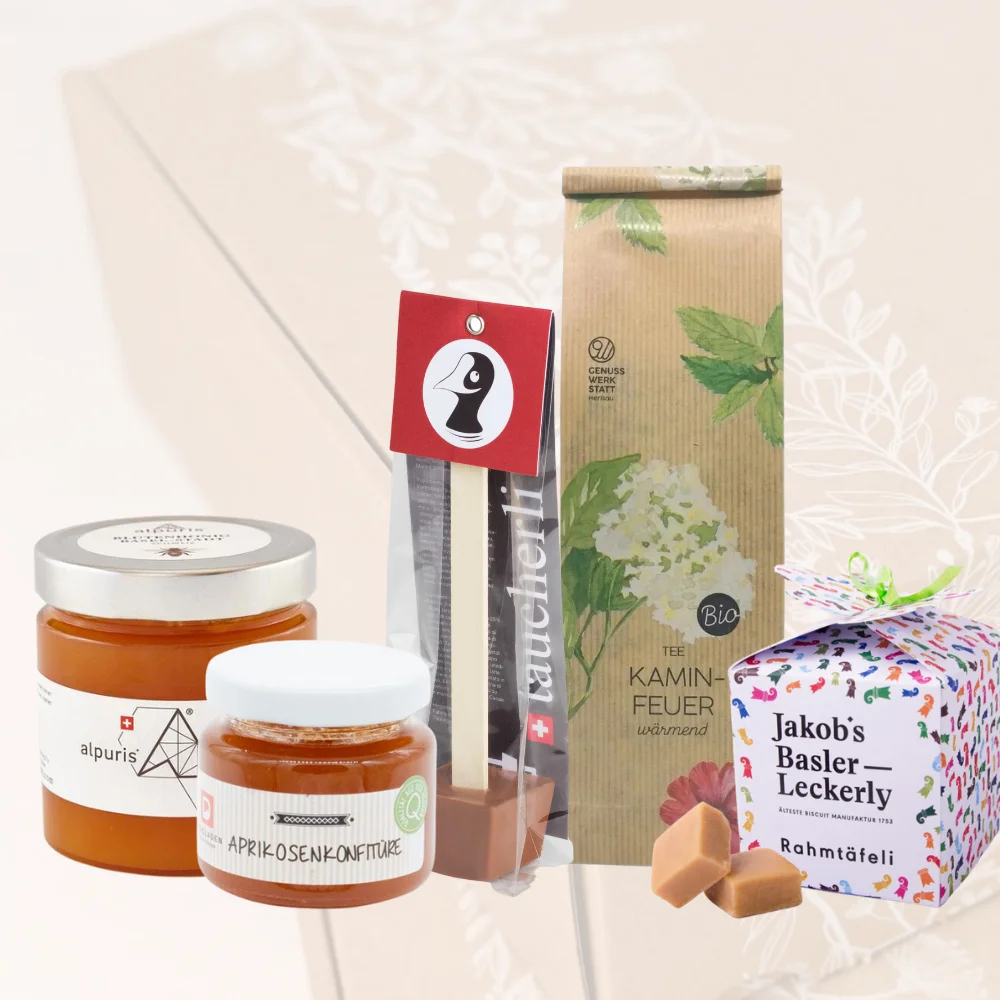 Süsse Zeit am Kaminfeuer Geschenkbox Nature