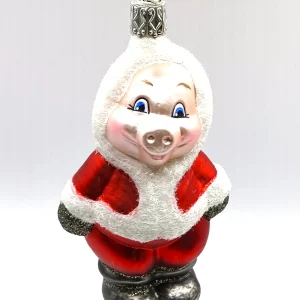 Inge-Glas Schwein im Santakostüm