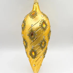 Hanco Goldener Zapfen barock mit goldenen Schmucksteinen