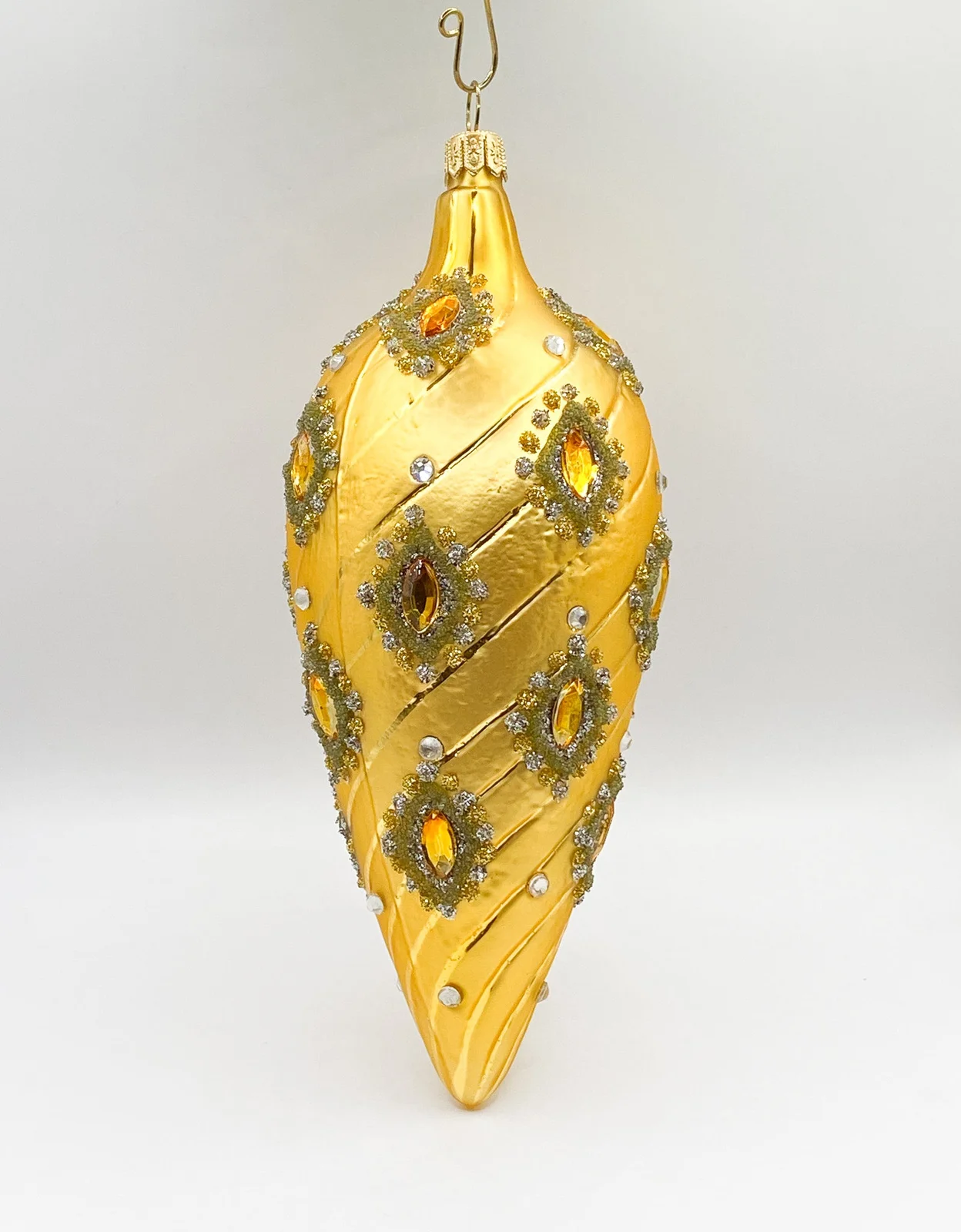 Hanco Goldener Zapfen barock mit goldenen Schmucksteinen