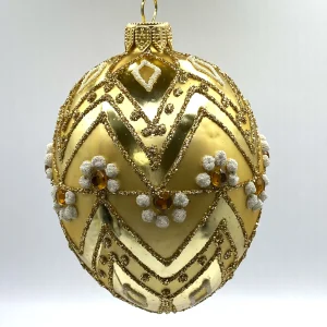 Dagmara Ei-Form gold mit Zackendekor