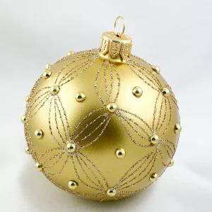 Dagmara Kugel gold mit goldenen Steinen