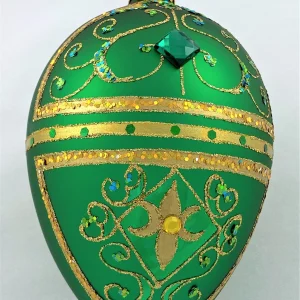 GMC Faberge-Ei grün matt mit Golddekor