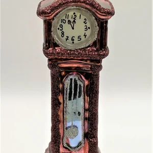 Glaspol Dunkelbraune Kastenuhr