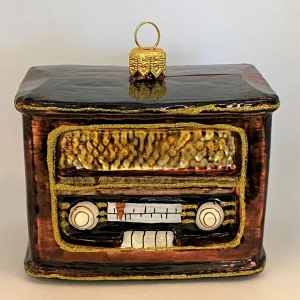 Glassware Röhren-Radio mit dunkelbraunem Gehäuse