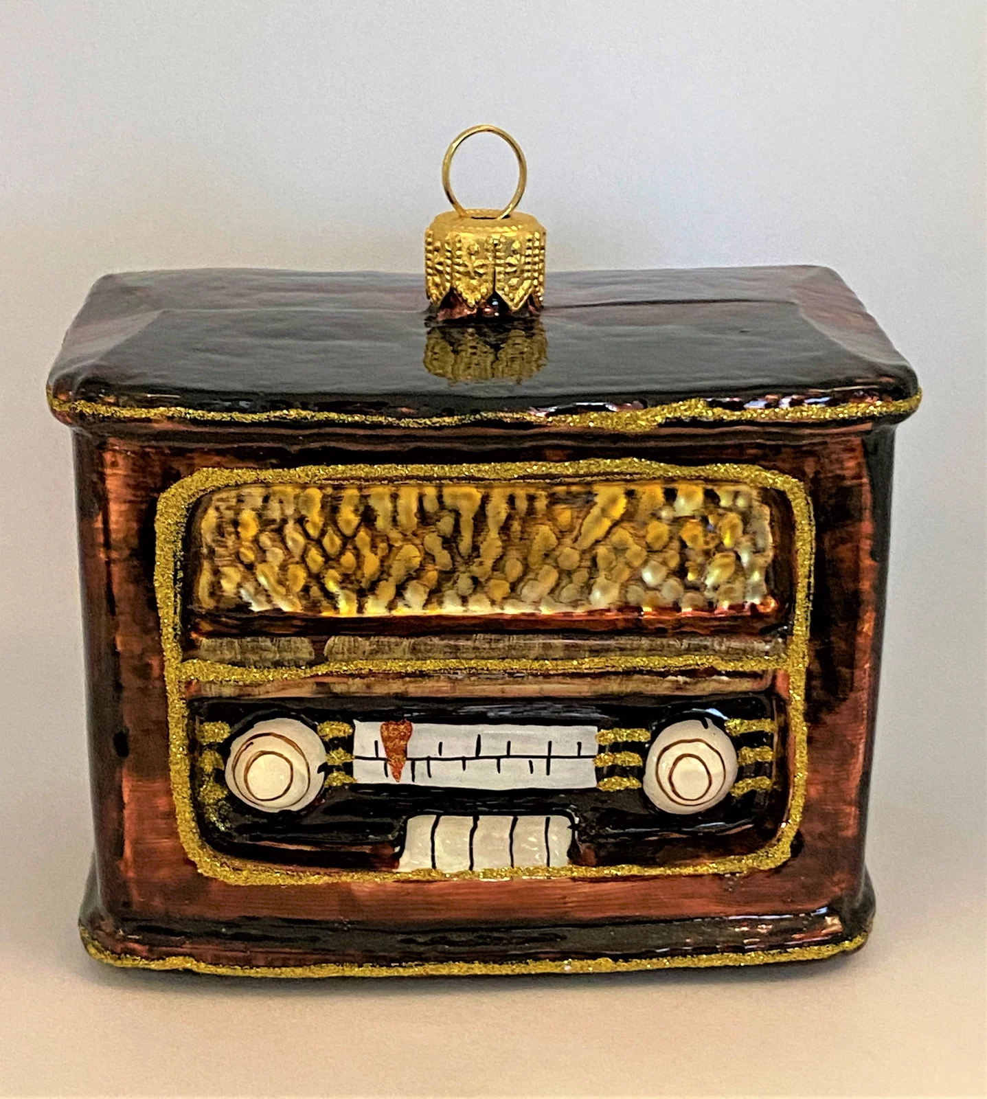 Glassware Röhren-Radio mit dunkelbraunem Gehäuse