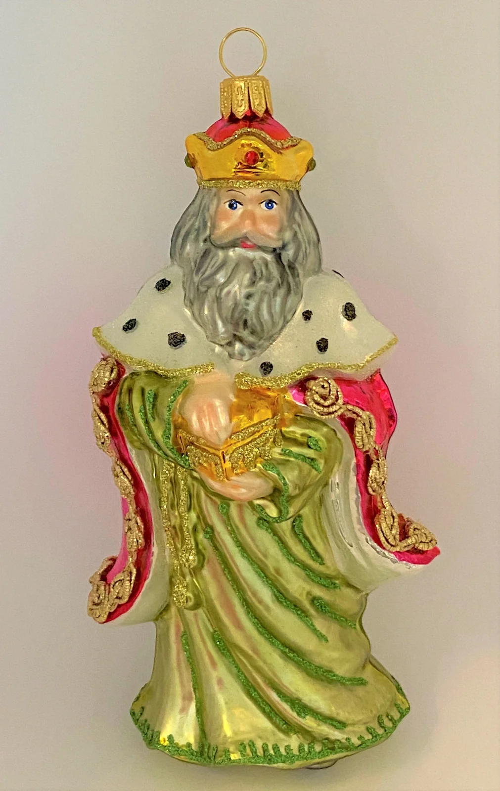 Glassware Heiliger König Caspar bringt dem Jesuskind die Myrrhe als Geschenk