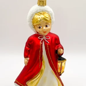 Hanco Das Christkind im roten Cape leuchtet mit der Laterne
